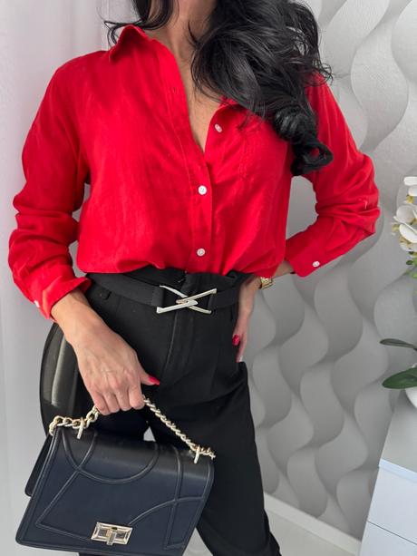 H&m - ľanová košeľa, h&m,s