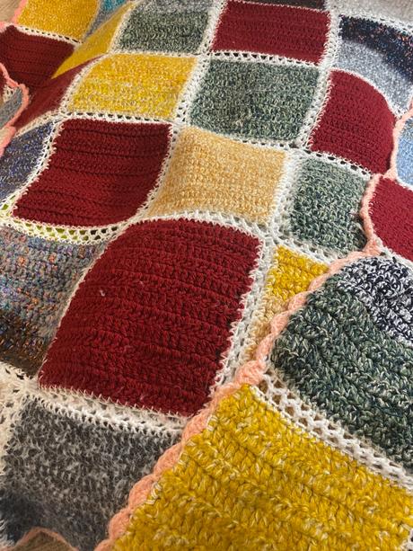 Krásna rôznofarebná ručne robená deka prikrývka 1,