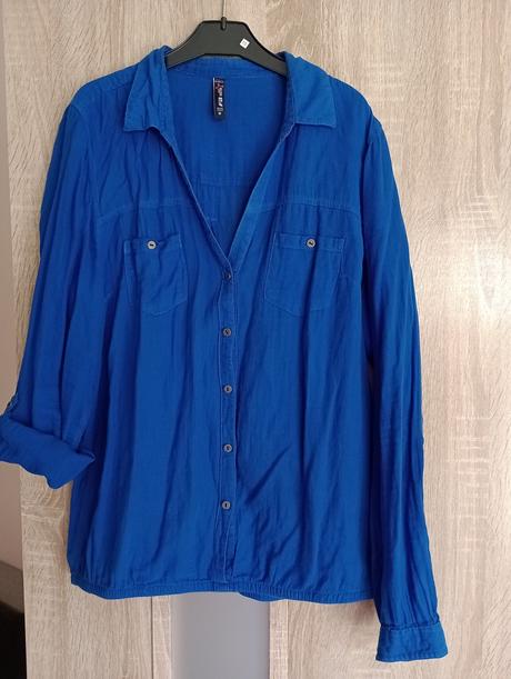 Kráľovská modrá košeľa, fishbone,m