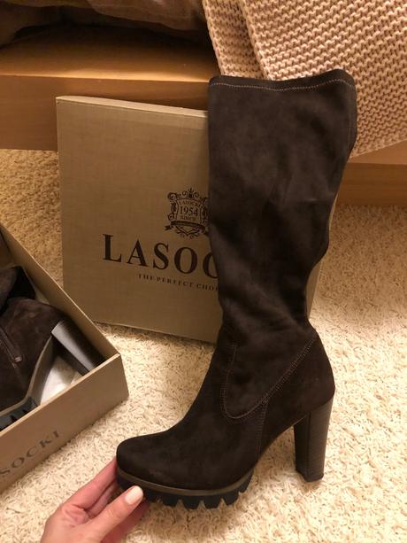 Čižmy kožené hnedé, lasocki,38