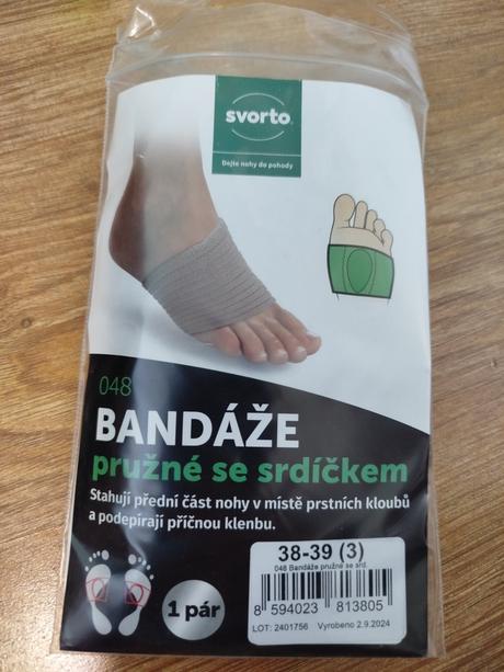 Bandáž na chodidlo so srdiečkom, 