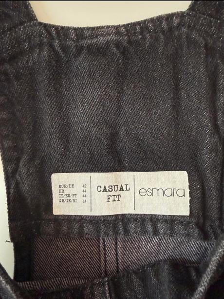 Čierne dzinsové šaty na traky, esmara,xl