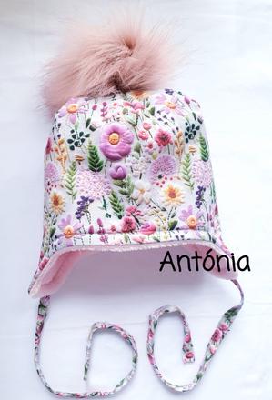 Čiapka zimné kvety, 50 - 146