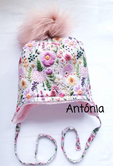 Čiapka zimné kvety, 50 - 146