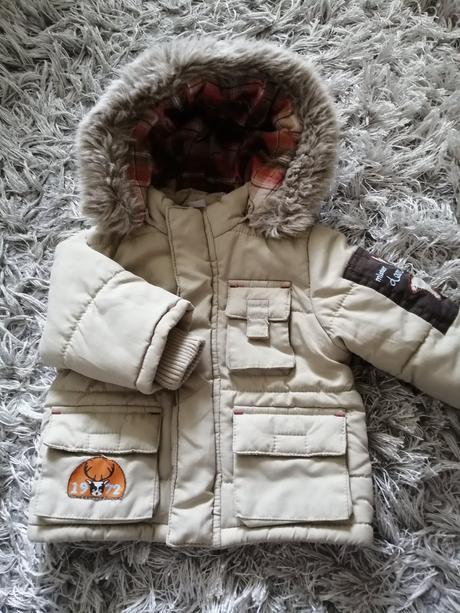 Zimná bunda so šálom, baby club,68