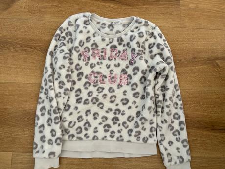 Hunata vzorované leopardia mikina 146/152, h&m,146