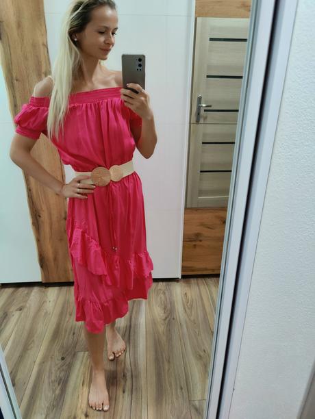 Ružové volánové šaty, esmara,s