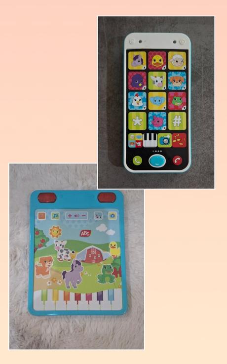 Hračky zvukové mobil a tablet,