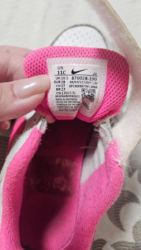 Dievčenske nike tenisky, nike,28