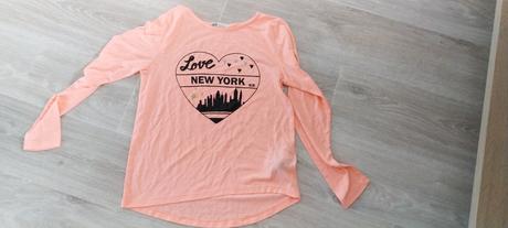 Lososve tricko, h&m,146