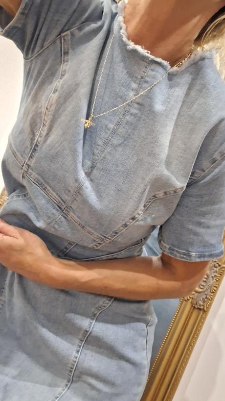 Riflové šaty zara m/l, zara,l