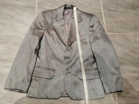 Luxus šedofialové sako standar v116, matný lesk, 116