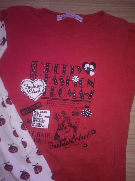 Tricko cervene, h&m,104