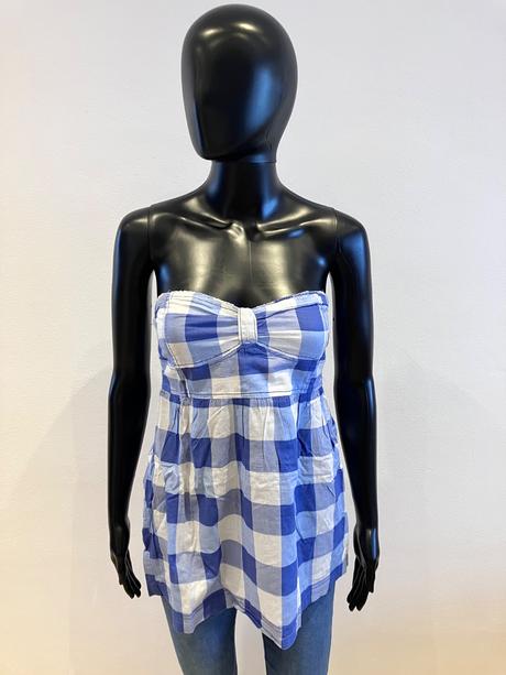 Dámska modro-biela kockovaná košeľa (s), terranova,s