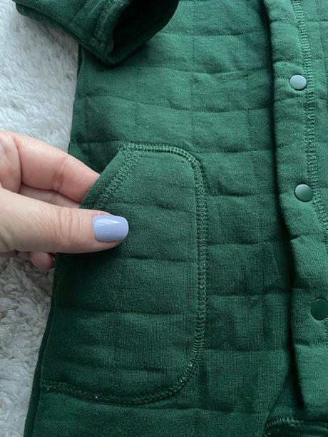 Tmavozeleny presivany overal h&m, h&m,68