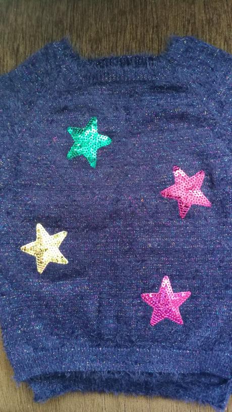 Trblietavý sveter s hviezdičkami, tu,110