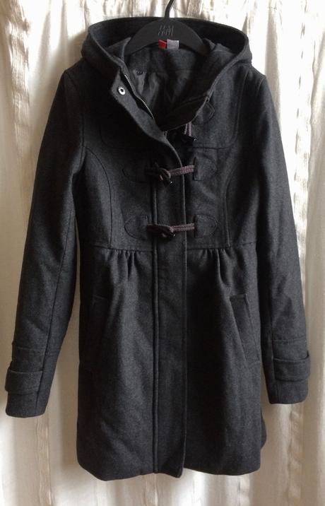 H&m divided sivý kabát vel.38/m, h&m,m