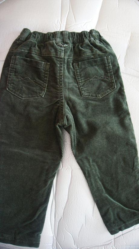 Zelené menčestrové nohavice zateplené, baby club,92