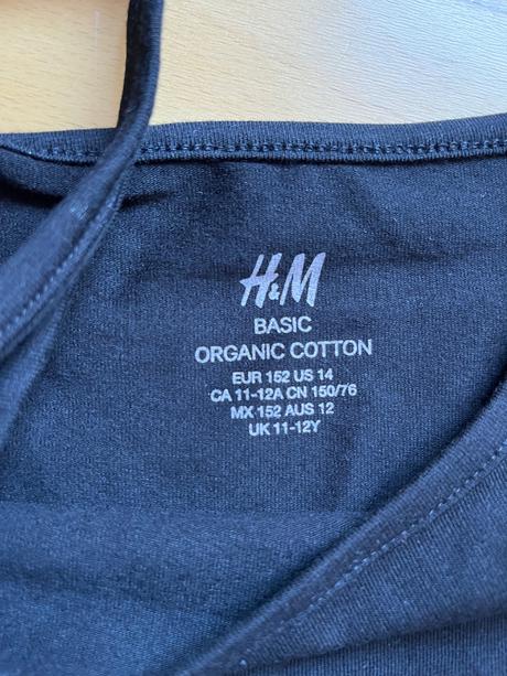 Cierne letne tielko a tricko top stav, h&m,152