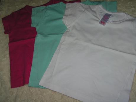 3 x tričko - len opraté, c&a,92