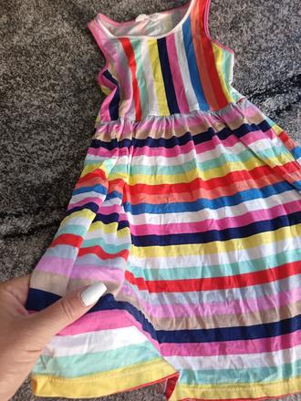 Pestrofarebné šaty na leto, h&m,140