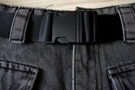 Tmavošedé rifľové kraťasy, xs/s/m, 36 - xs