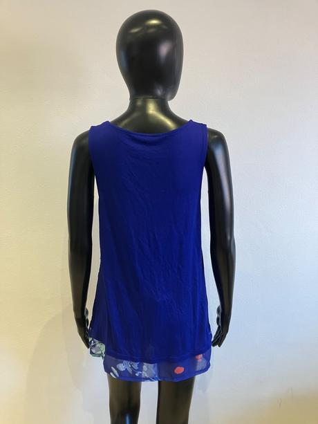 Dámske kvetované tričko s volánom desigual (m), desigual,m