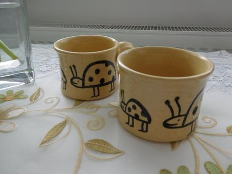 Hrnček keramický 2 kusy-lienka, 