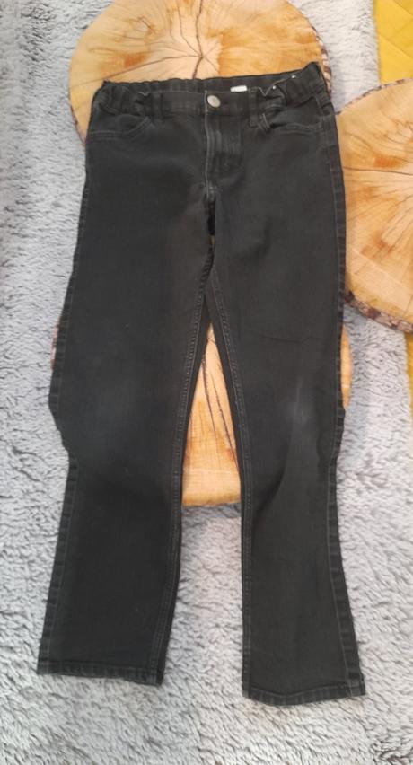 Čierne rifle slim fit, h&m,152