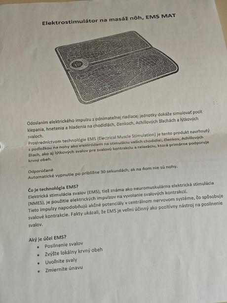 Ems masážny prístroj na nohy,
