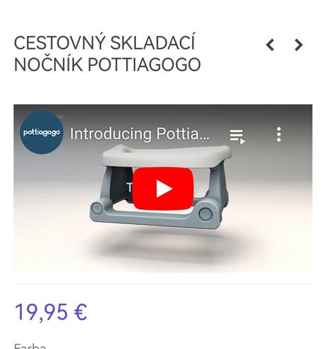 Cestovný skladací nočník  pattiagogo, 