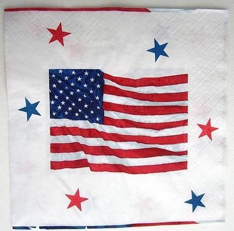 Servítka vlajka usa 4ks (s266), 