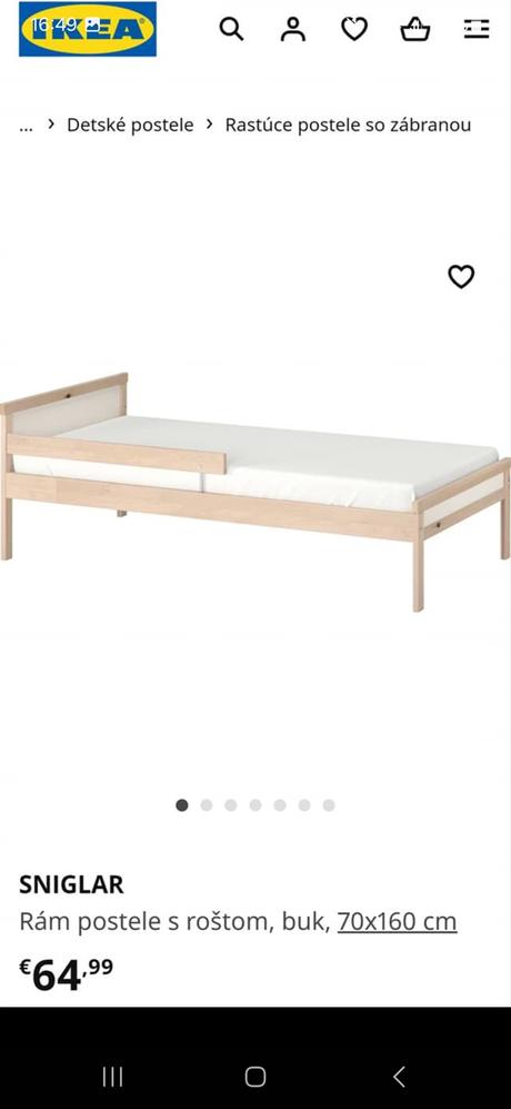 Detská posteľ ikea (2 ks), šírka (cm): 70,dĺžka (cm): 160