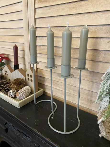 Sviečky svetlo zelené - 4 ks ( sada ),