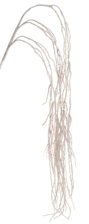 Dekorácia - halúzká visiacia - biela - 120 cm, 