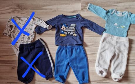 Na pre nohavice a tricka a body do 1 roka, 68–80