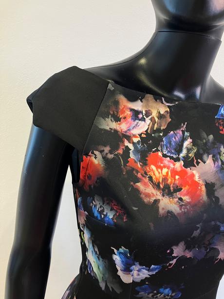 Dámske elegantné šaty kvetované orsay (s), orsay,s