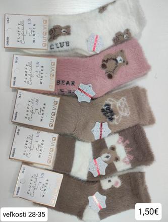 Huňaté ponožky, 28 - 35