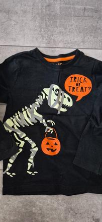 Tričko dlhý rukáv, motív halloween (svieti v tme), f&f,116