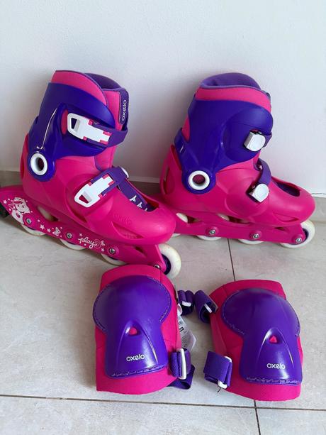 Set korčule oxelo play 3 (32-34) + kompletné chrán, 32