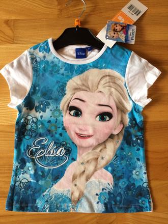 Dievčenské tričko frozen - veľ.104., disney,104