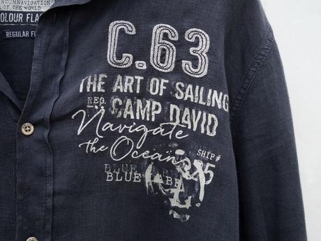 Ľanová košeľa camp david 3xl, xxxl