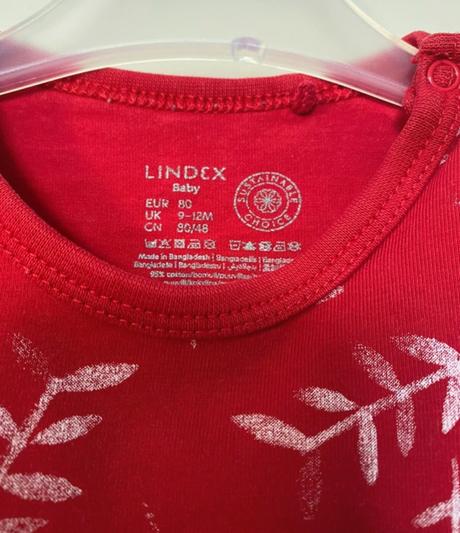 Červene listky vel.80, lindex,80