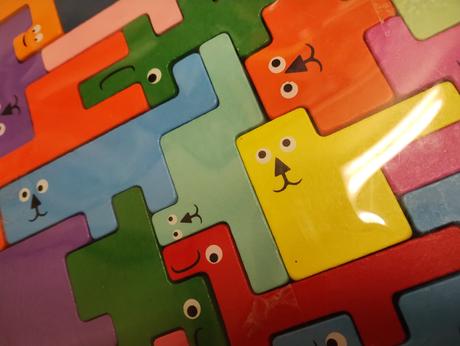 Dánske drevené puzzle - zvieratká, 