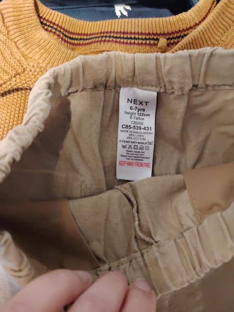 Ľanové nohavice plátené, next,122