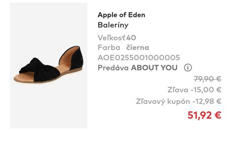 Sandálky apple of eden, 40
