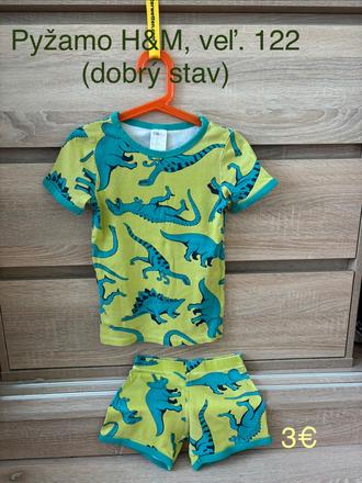 Pyžamo krátke h&m veľ. 122, h&m,122