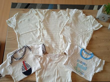 6ks body s krátkym rukávom veľ.80, f&f,80