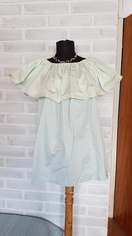 Babydoll off shoulder šaty frolioli, s