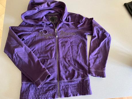 Fialová mikina pepe jeans, pepe jeans,s